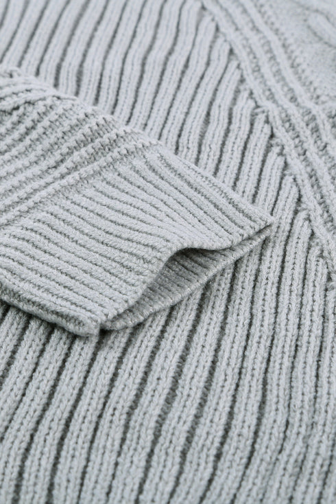 Strapped Cut Out Shoulder Turtleneck Sweater